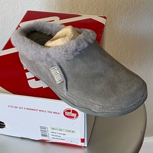 New FITFLOP Ultra Lounge Shearling Slipper Clog 38 7